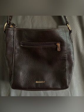 Montana West Brown Pebbled Vegan Leather Hobo Shoulder Bag w/Gold-Toned Hardware